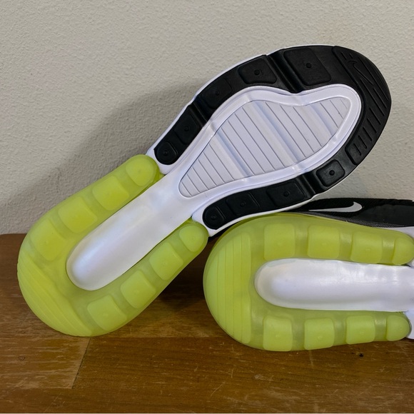 Nike Air Max 270 Black Lime Green GS - Size 6.5Y Or Women’s 8 - Picture 12 of 13